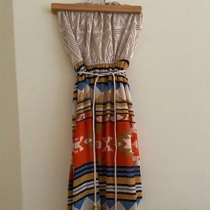 Aztec design maxi dress